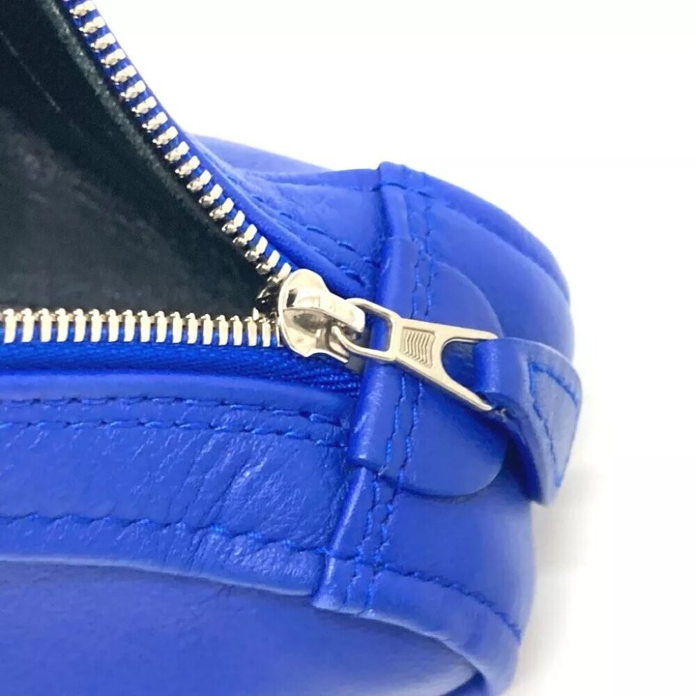 BALENCIAGA 476976 Triangle Clutch bag pouch accessory case blue/SilverHardware - Picture 12 of 14